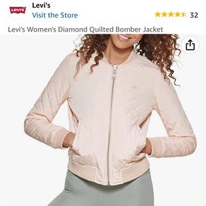 Levi’s xs bomber jacket, light pink